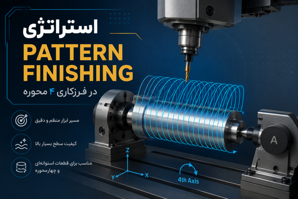 استراتژیPattern Finishingدر پاورمیل برای فرزکاری چهارمحوره