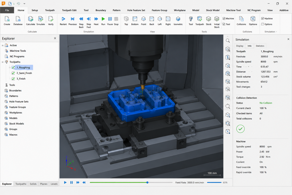محیط simulation
مربوط به بخش بررسی مدل سه بعدی