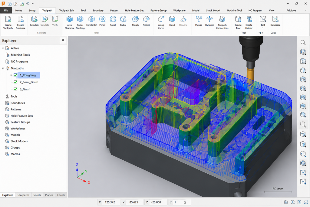 بررسی مسیر Toolpath